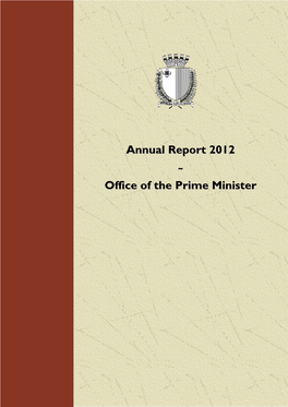 Annual Report 2012 ˜ Office of the Prime Minister