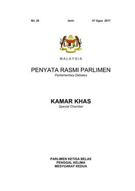 Penyata Rasmi Parlimen Kamar Khas