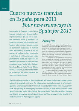 Cuatro Nuevos Tranvías En España Para 2011 Four New Tramways In