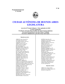 Ciudad Autónoma De Buenos Aires Legislatura