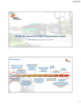 EV Bus for Indonesia's Public Transportation Future