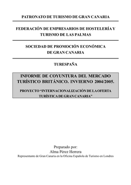 Informe De Situación Del Sector Turístico