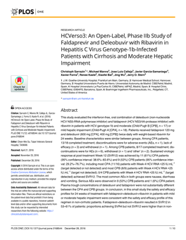 An Open-Label, Phase Iib Study of Faldaprevir and Deleobuvir With