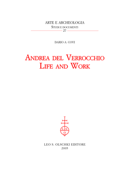 Andrea Del Verrocchio Life and Work