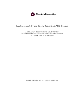 Legal Accountability and Dispute Resolution (LADR) Program