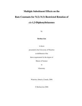 Multiple Substituent Effects on the Rate Constants for N(2)