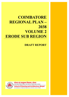 COIMBATORE REGIONAL PLAN – 2038 Volume 2 Erode Sub Region