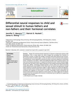 Differential Neural Responses to Child and Sexual Stimuli in Human Fathers