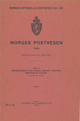 Norges Postvesen 1931