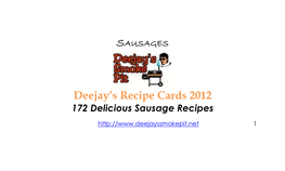 Deejay's Recipe Cards 2012