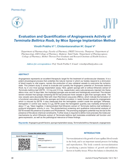 Angiogenesis Activity of Terminalia Bellirica Result Is Either Too Much Or Too Little Angiogenesis