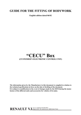 Boîtier “CECU”