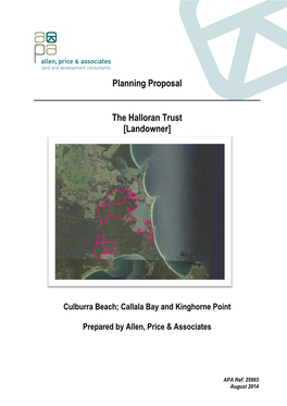 Planning Proposal the Halloran Trust [Landowner]