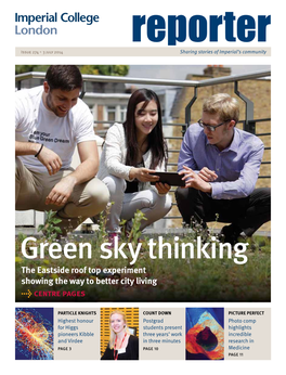 Issue 274 ▸ 3 July 2014 Reportersharing Stories of Imperial’S Community