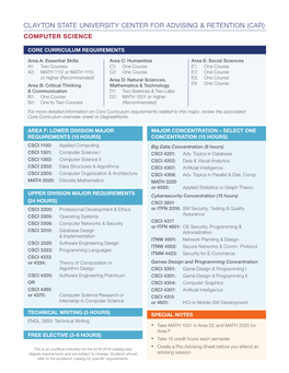 Curriculum Sheet Computer Science (PDF)