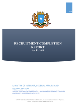 S2s Ii Recruitment Report