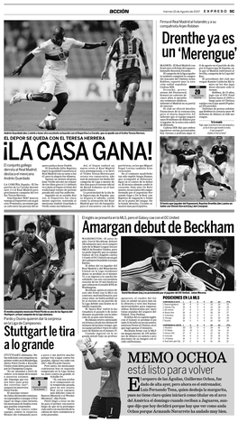 Amargan Debut De Beckham