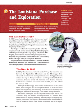 The Louisiana Purchase and Explorations, 1804–1807 85 ° 90 W 80