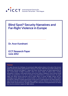 Blind Spot? Security Narratives and Far-Right Violence in Europe