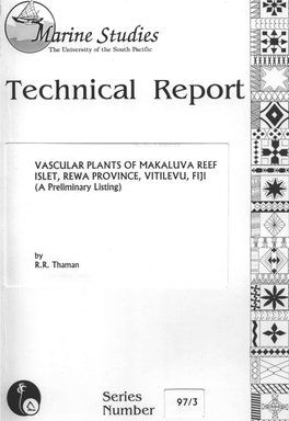 Vascular Plants of Makaluva Reef Islet, Rewa Province, Viti Levu, Fiji