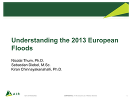 Understanding the 2013 European Flood Webinar