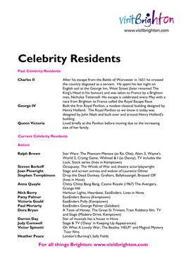 Celebrity Residents