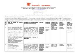 Encumbrance Known to Bank: Nil 3 M/S Metal Façade Systems Pvt Ltd All That Part and Parcel of the Property Total Dues-Rs