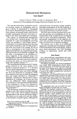 Extracalvarial Meningioma Case Report*