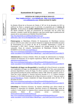 Convocatoria Y Pruebas De Selección De Personal Laboral Fijo a Tiempo