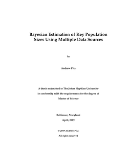 Bayesian Estimation of Key Population Sizes Using Multiple Data Sources