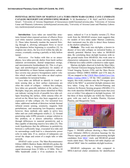 Potential Detection of Martian Lava Tubes from Mars Global Cave Candidate Catalog Skylight Locations Using Sharad