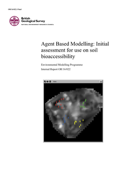 Agent Based Modelling: Initial Assessment for Use on Soil Bioaccessibility