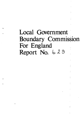 Local Government Boundary Commission for England Report No