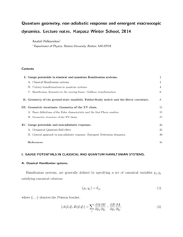 Quantum Geometry, Non-Adiabatic Response and Emergent Macroscopic Dynamics