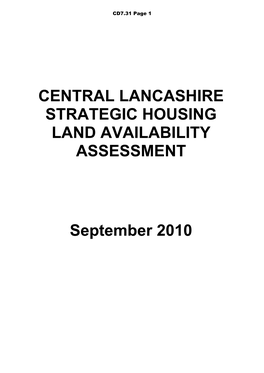 CD7.31 Central Lancashire Strategic Housing Land Availability