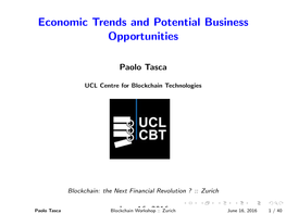 Economic Trends and Potential Business Opportunities