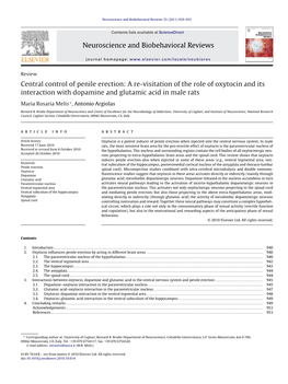 Central Control of Penile Erection: a Re-Visitation of the Role of Oxytocin and Its Interaction with Dopamine and Glutamic Acid in Male Rats