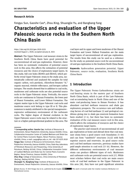 Characteristics and Evaluation of the Upper Paleozoic Source Rocks in the Southern North China Basin