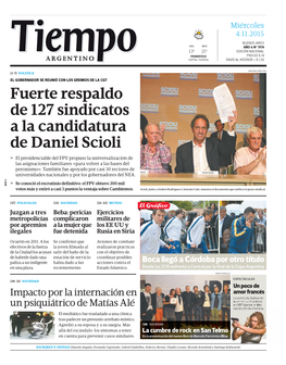 Fuerte Respaldo De 127 Sindicatos a La Candidatura De Daniel Scioli