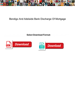 Bendigo and Adelaide Bank Discharge of Mortgage