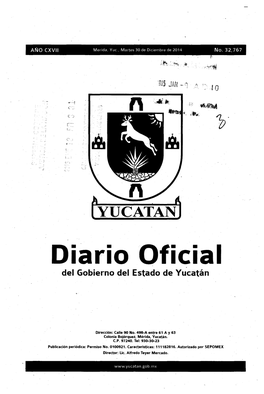 Diario Oficial Del Gobierno Del Estado De Yucatán