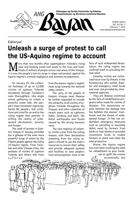 ANG Unleash a Surge of Protest to Call the US-Aquino Regime to Account