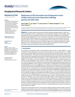 Bathymetry of the Amundsen Sea Embayment Sector of West