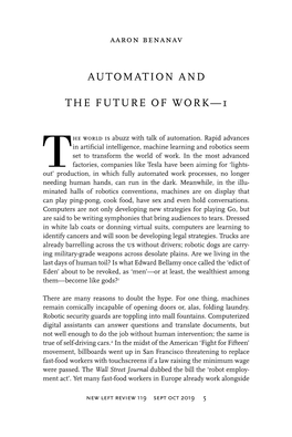 Automation and the Future of Work–1