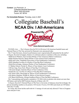 Collegiate Baseball's 2021 All-Americans