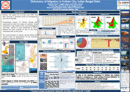 Dichotomy of Migration in Kolkata City, Indian Bengal Delta