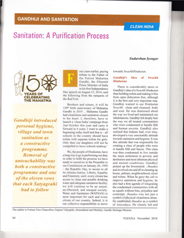 Sanitation: a Purification Process