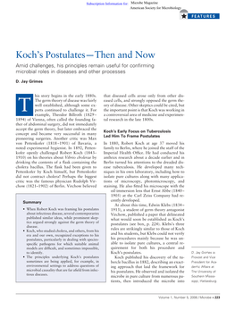 Koch's Postulates—Then And