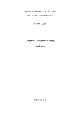 Origins and Development of Rugby