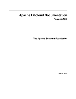 Apache Libcloud Documentation Release 3.3.1